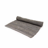 Small Indian Handloom Cotton Rug - Charcoal AW Dropship UK