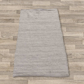 Small Indian Handloom Cotton Rug - Grey AW Dropship UK
