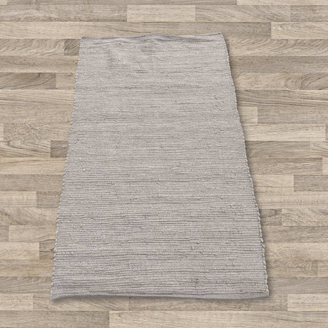 Small Indian Handloom Cotton Rug - Grey AW Dropship UK