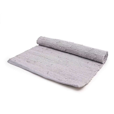 Medium Indian Handloom Cotton Rug - Grey AW Dropship UK