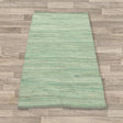 Small Indian Handloom Cotton Rug - Aqua AW Dropship UK