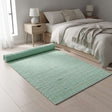 Medium Indian Handloom Cotton Rug - Aqua AW Dropship UK
