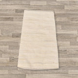 Small Indian Handloom Cotton Rug - Cream AW Dropship UK