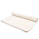 Large Indian Handloom Cotton Rug - Cream AW Dropship UK