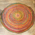 Round Jute and Recycled Cotton Rug - 150 cm AW-Dropship