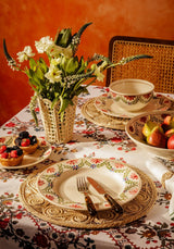 Elegant Casa by Josephine Jenno cotton tablecloth with floral design, perfect for dining occasions