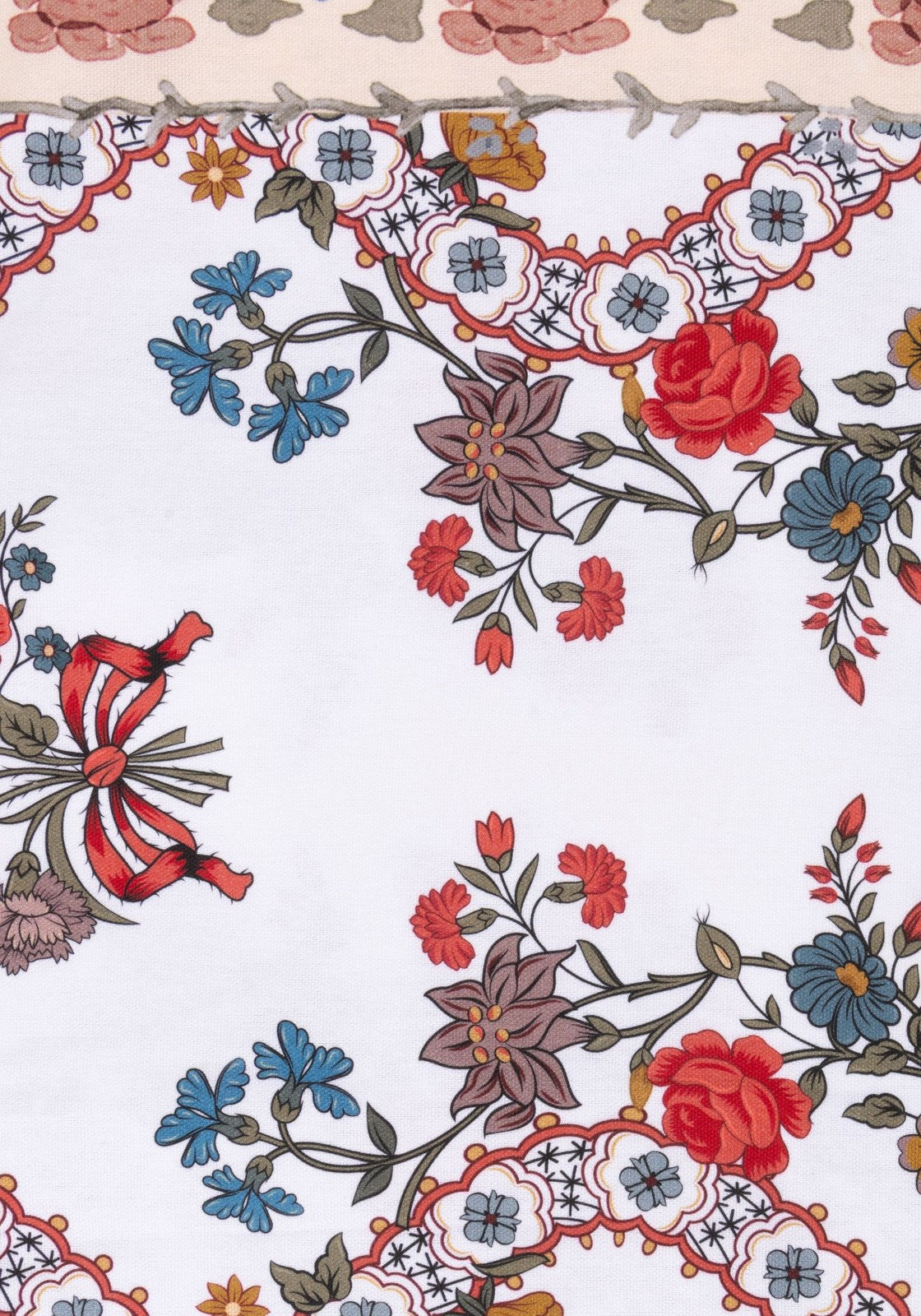 Casa by Josephine Jenno Cotton Tablecloth with Colourful Floral Design and Elegant Patterns