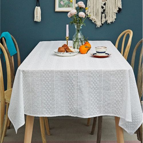 Elegant Floral Cotton Tablecloth - Perfect for Dining & Parties N/A