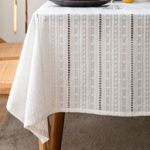 Elegant Floral Cotton Tablecloth - Perfect for Dining & Parties N/A