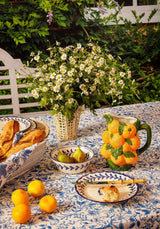 Casa by Josephine Jenno Cotton Tablecloth with Floral Design in a Beautiful Dining Setting