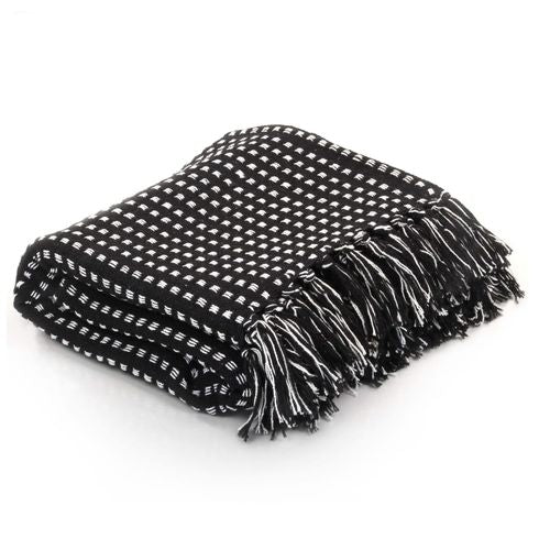 vidaXL Cotton Throw Herringbone 125x150 cm Grey vidaXL