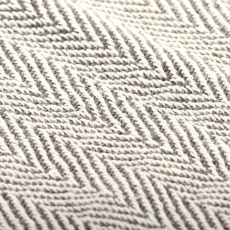 vidaXL Cotton Throw Herringbone 125x150 cm Grey vidaXL