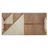 Orsina Cowhide And Wood Tray with Elegant Design and Copper Handles for Home Decor