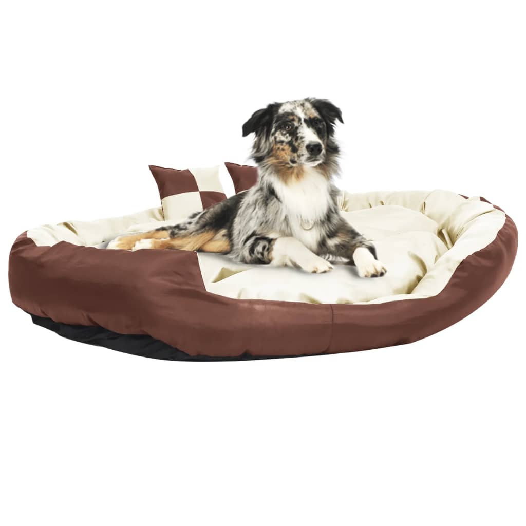 vidaXL Reversible & Washable Dog Cushion Grey and Black 65x50x20 cm brown and cream 150 x 120 x 25 cm vidaXL