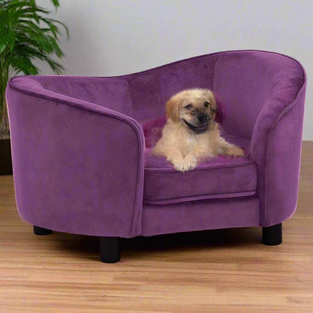 vidaXL Dog Sofa Burgundy 69x49x40 cm Plush vidaXL