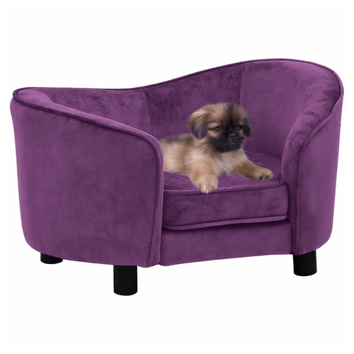 vidaXL Dog Sofa Burgundy 69x49x40 cm Plush vidaXL