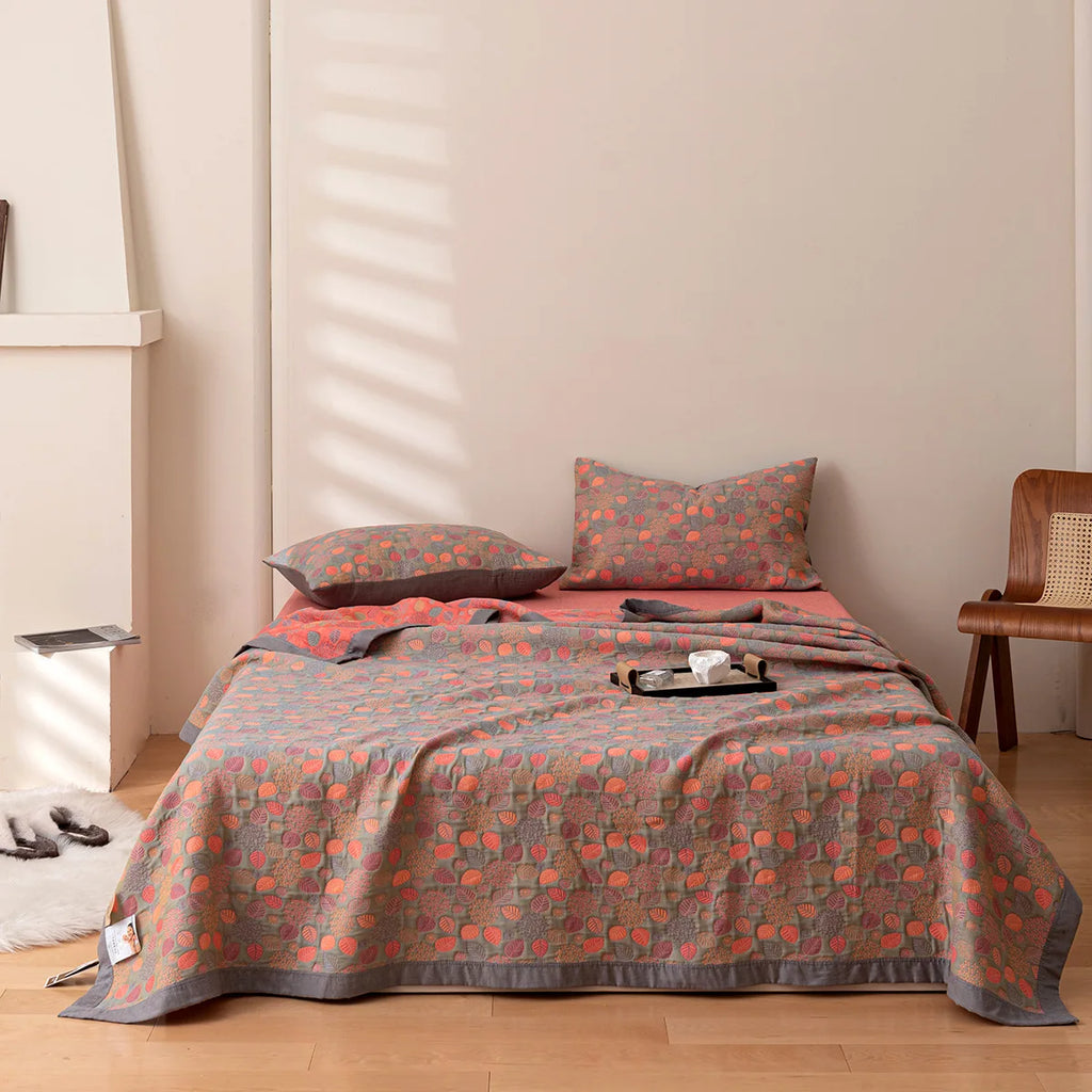 Three-Layer Jacquard Blanket - Soft, Portable, Versatile Home Accessory N/A