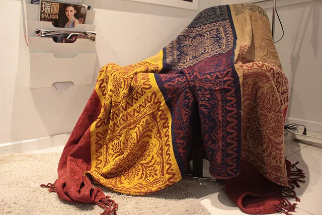 Chenille Blanket - Soft Texture & Exquisite Patterns for Versatile Use N/A