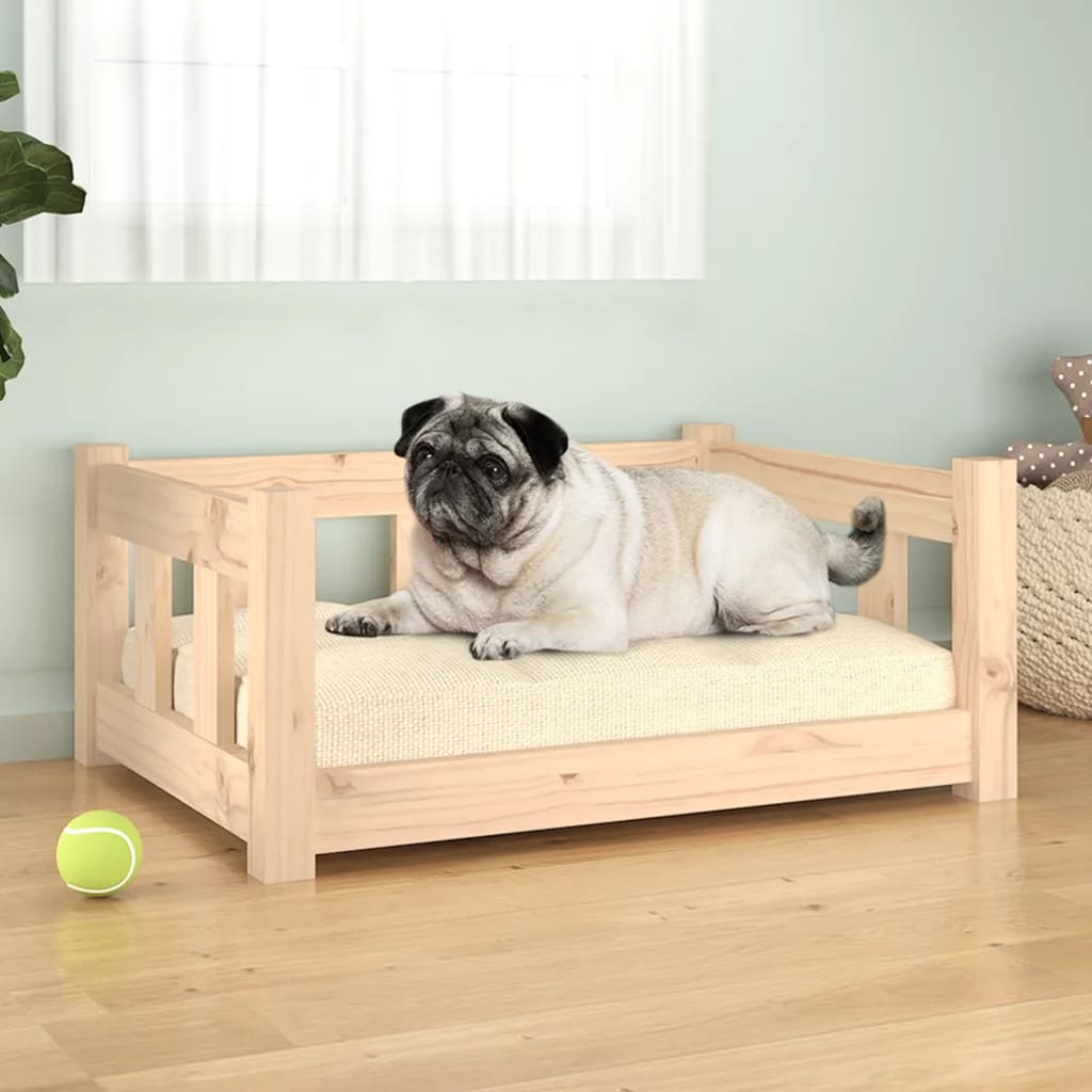 vidaXL Dog Bed 55.5x45.5x28 cm Solid Wood Pine vidaXL