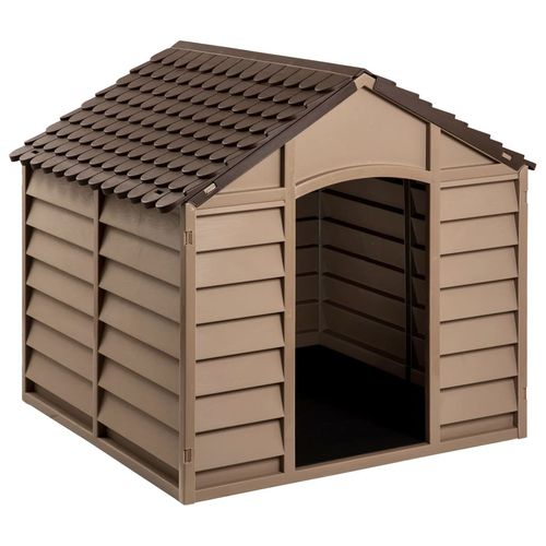 vidaXL Dog House Brown 86x84x82 cm Polypropylene vidaXL