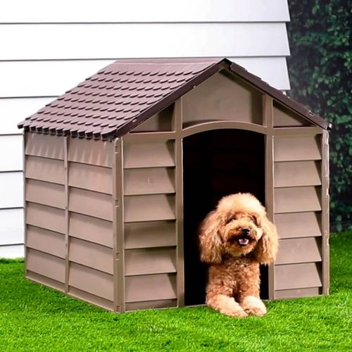 vidaXL Dog House Brown 86x84x82 cm Polypropylene vidaXL