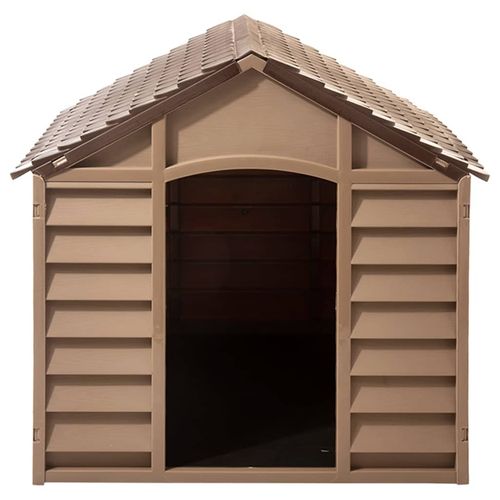 vidaXL Dog House Brown 86x84x82 cm Polypropylene vidaXL