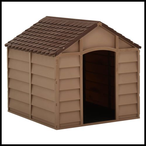 vidaXL Dog House Brown 86x84x82 cm Polypropylene vidaXL