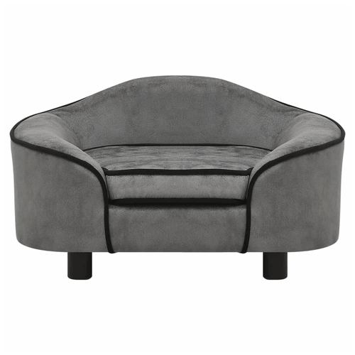 vidaXL Dog Sofa Grey 67x47x36 cm Plush vidaXL