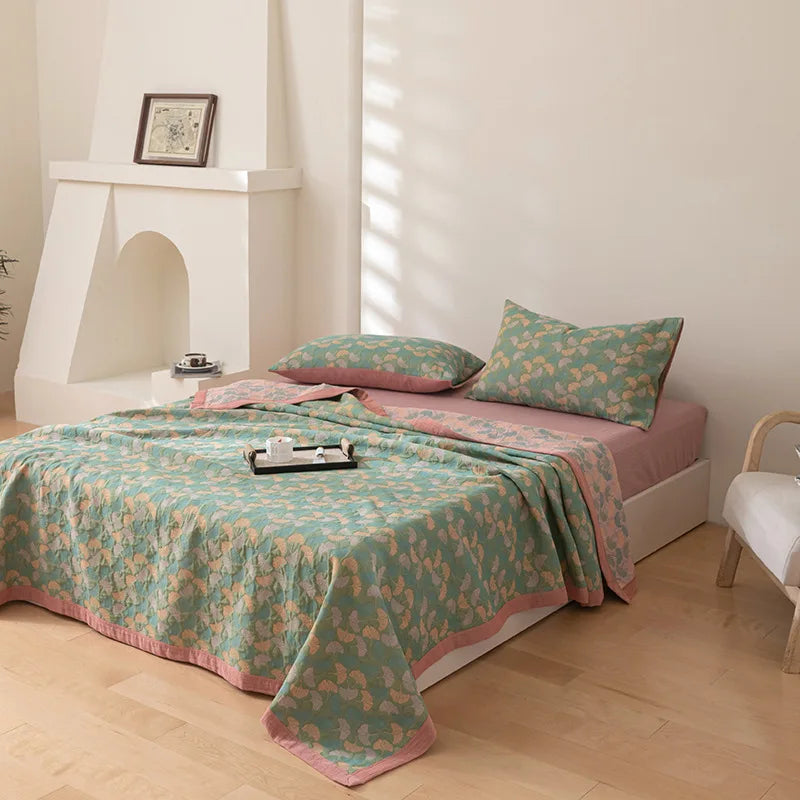 Three-Layer Jacquard Blanket - Soft, Portable, Versatile Home Accessory N/A