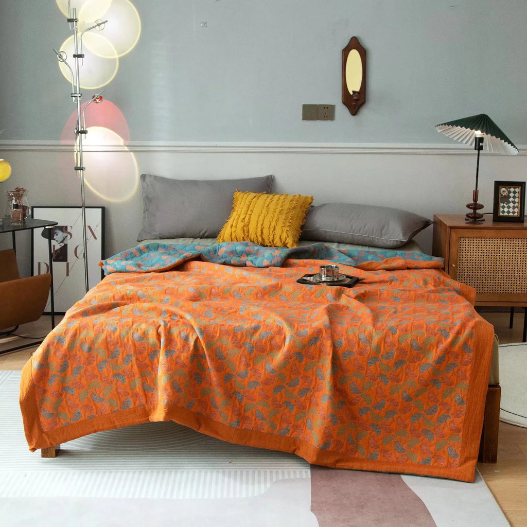 Three-Layer Jacquard Blanket - Soft, Portable, Versatile Home Accessory N/A