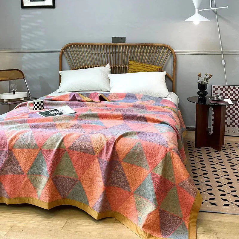 Three-Layer Jacquard Blanket - Soft, Portable, Versatile Home Accessory ManweiO 200x240cm N/A