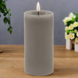 Luxe Collection Melt Effect 3x6 Grey LED Wax Candle GREY WAX Shades 4 Seasons