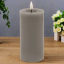 Luxe Collection Melt Effect 3x6 Grey LED Wax Candle GREY WAX Shades 4 Seasons
