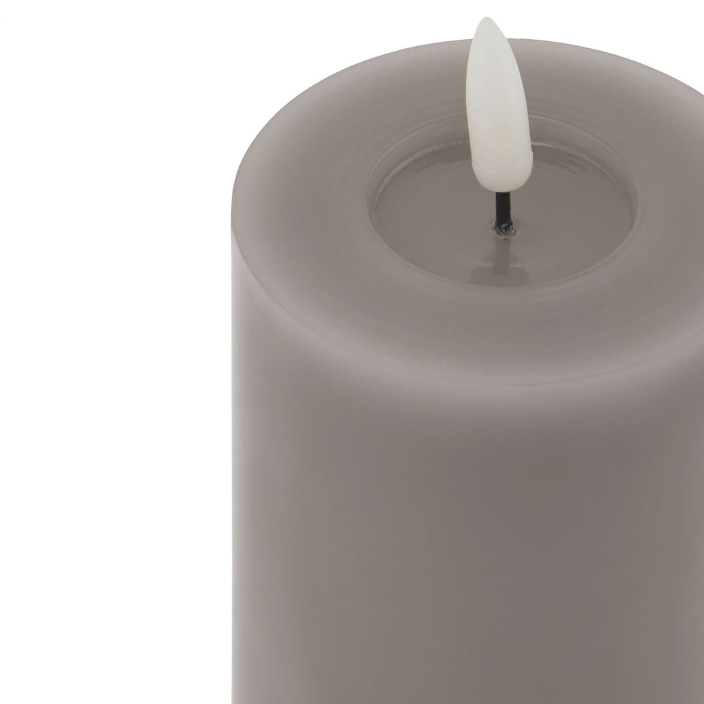 Luxe Collection Melt Effect 3x4 Grey LED Wax Candle Shades 4 Seasons