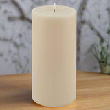 Luxe Collection Melt Effect 6x12 Taupe LED Wax Candle WAX Shades 4 Seasons