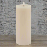 Luxe Collection Melt Effect 3.5x9 Taupe LED Wax Candle WAX Shades 4 Seasons