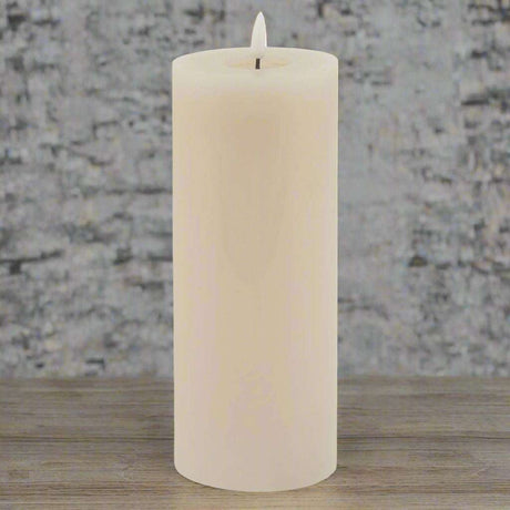 Luxe Collection Melt Effect 3.5x9 Taupe LED Wax Candle WAX Shades 4 Seasons
