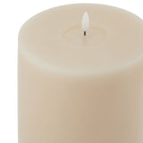 Luxe Collection Melt Effect 6x12 Taupe LED Wax Candle Shades 4 Seasons