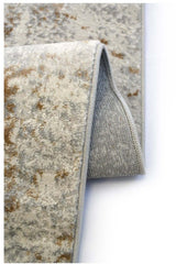 Close-up of the Cream Ochre Rug showing soft texture and stitched edges for durability
