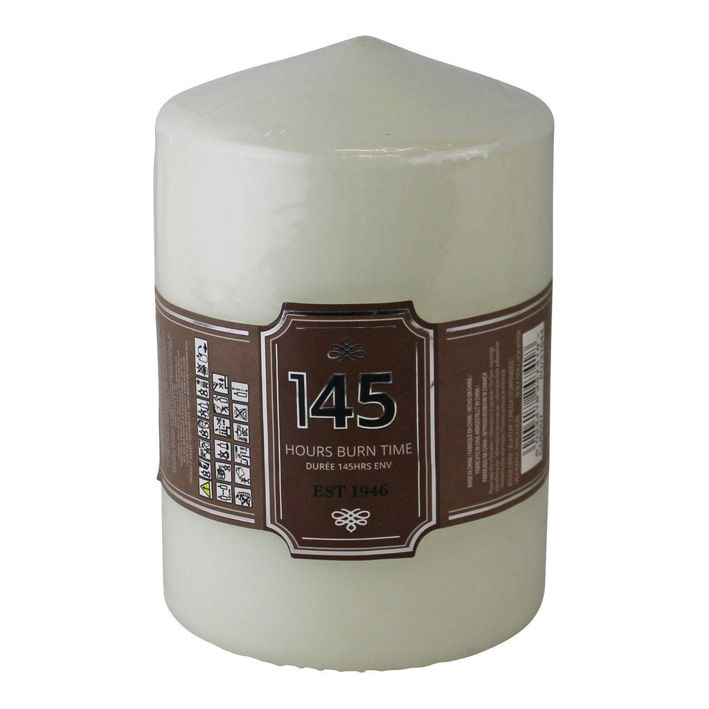 Cream Pillar Candle, 145hr Burn Time Geko Products