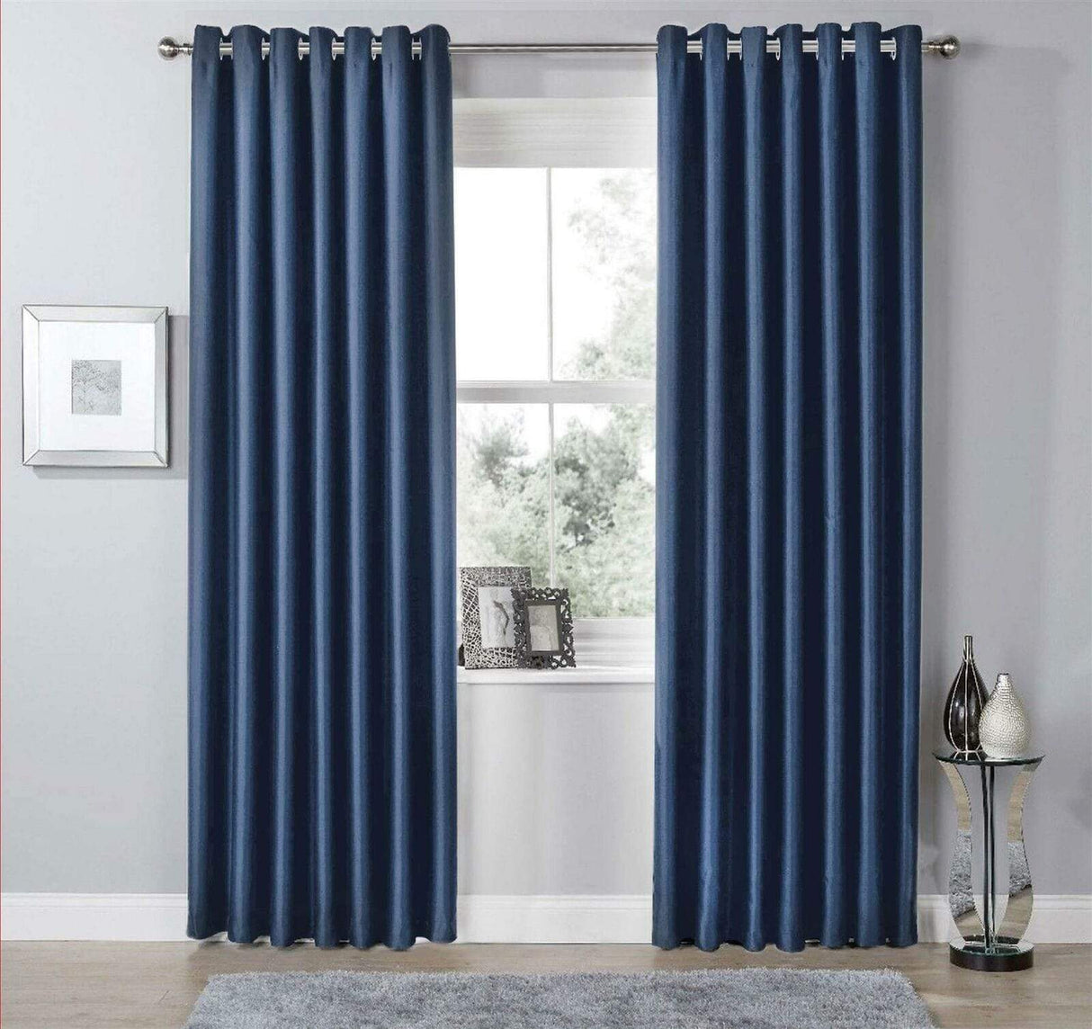 Dark navy OLIVIA ROCCO Blackout Curtains for complete light blockage and privacy