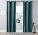 OLIVIA ROCCO Teal Blackout Curtains for Light Blocking and Privacy in a Modern Living Room