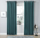 OLIVIA ROCCO Teal Blackout Curtains for Light Blocking and Privacy in a Modern Living Room