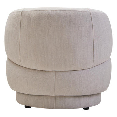 Dale Textured Linen Effect Beige Curve Chair Orsina
