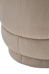 Dale Textured Linen Effect Beige Curve Chair Orsina