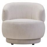 Dale Textured Linen Effect Beige Curve Chair Orsina