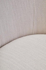 Dale Textured Linen Effect Beige Curve Chair Orsina