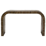Bambusa Bamboo Inlay Curved Console Table Orsina