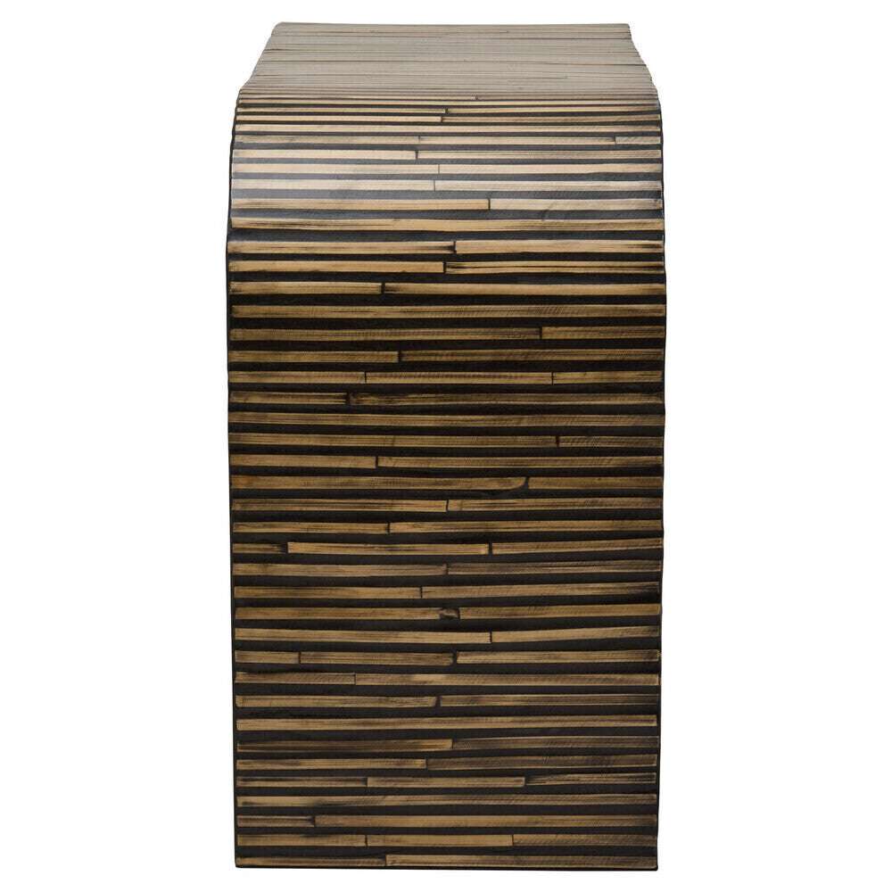 Bambusa Bamboo Inlay Curved Console Table Orsina