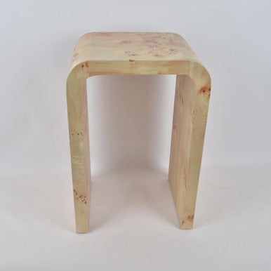 Mota Burl Wood Design Curved Side Table Orsina